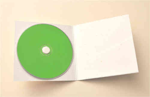 CD-Hülle 2-tlg.Leinen weiß